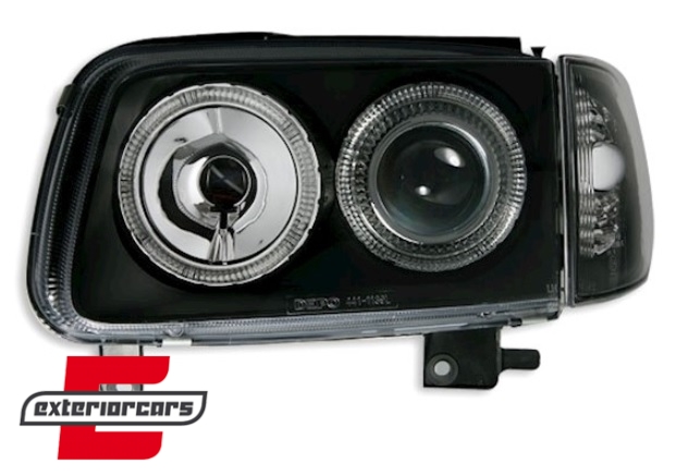 Prednja svjetla Angel Eyes (crna) / Volkswagen Polo (10.1999-10.2001) - Slika 2