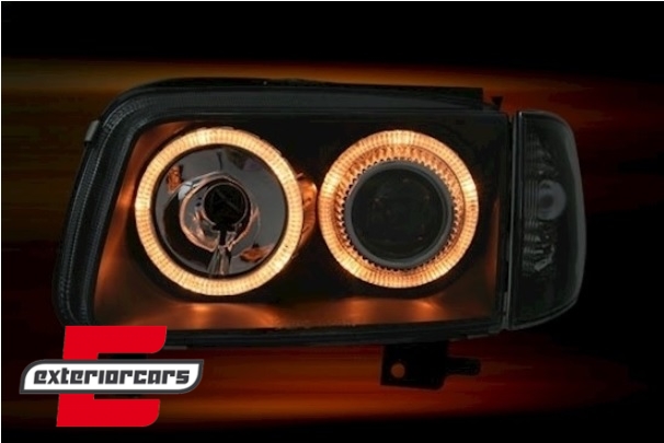 Prednja svjetla Angel Eyes (crna) / Volkswagen Polo (10.1999-10.2001) - Slika 3