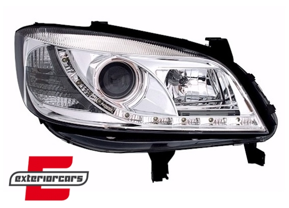 Prednja svjetla LED DayLight (chrome) / Opel Zafira A (1999-2005) - Slika 2