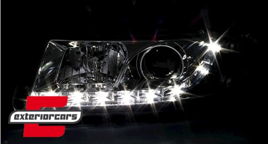 Prednja svjetla LED DayLight (chrome) / Seat Leon Toledo (1999-2004) - Slika 3