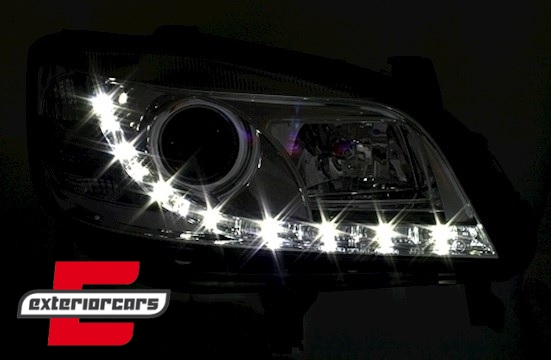 Prednja svjetla LED DayLight (chrome) / Opel Zafira A (1999-2005) - Slika 3