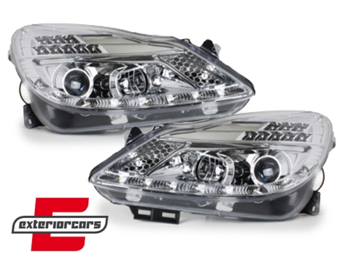 Prednja svjetla LED DayLight (chrome) / Opel Corsa D (2006-2011) - Slika 2
