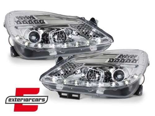 Prednja svjetla LED DayLight (chrome) / Opel Corsa D (2006-2011) - Slika 3