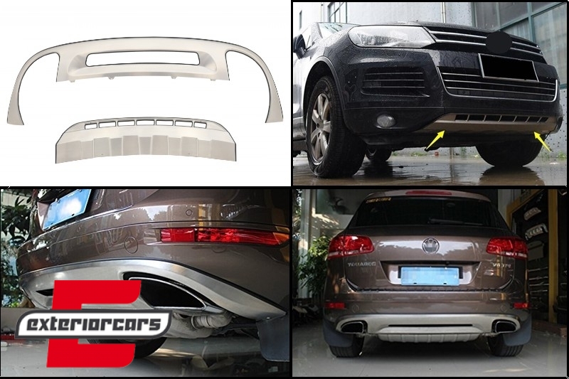 Prednja & stražnja zaštita branika (nehrđajući čelik) / VW Touareg 7P MK2 (2010-2014) - Slika 10