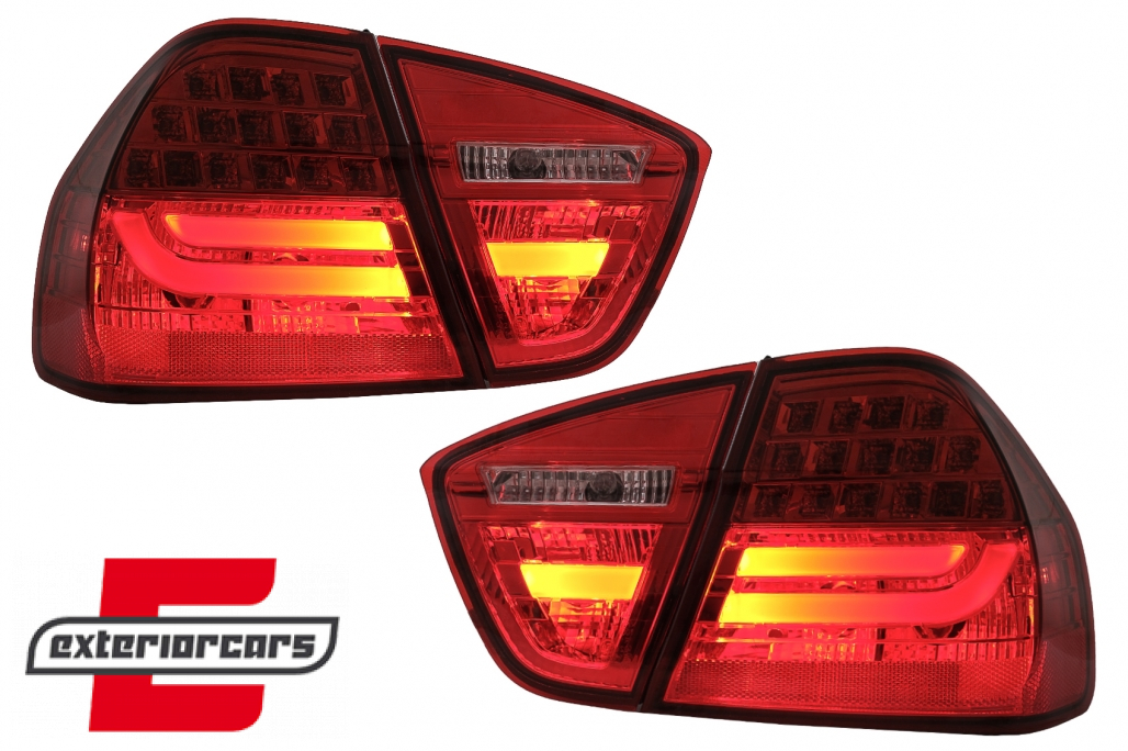 LED stražnja svjetla LightBar LCI dizajn (crvena) / BMW serije 3 E90 limuzina (2005-2008) - Slika 2