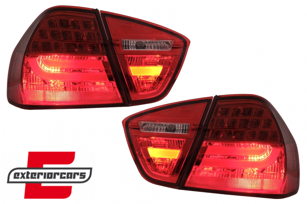 LED stražnja svjetla LightBar LCI dizajn (crvena) / BMW serije 3 E90 limuzina (2005-2008) - Slika 11
