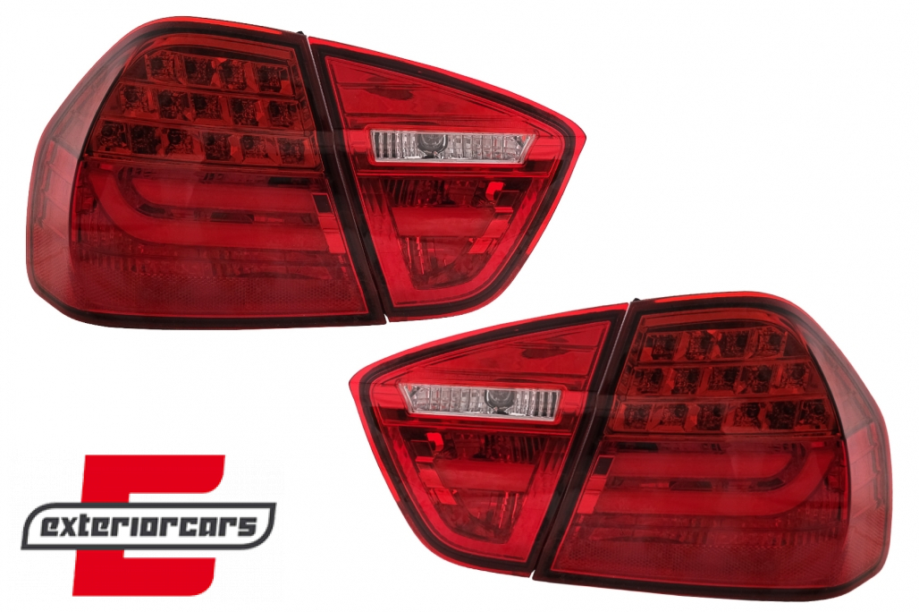 LED stražnja svjetla LightBar LCI dizajn (crvena) / BMW serije 3 E90 limuzina (2005-2008) - Slika 15
