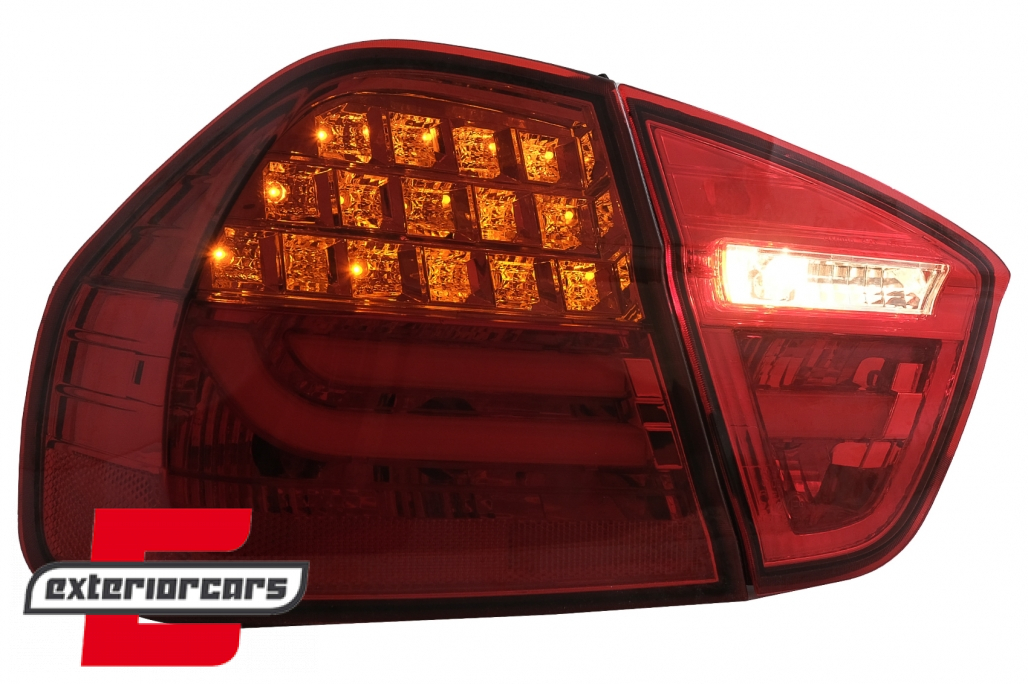 LED stražnja svjetla LightBar LCI dizajn (crvena) / BMW serije 3 E90 limuzina (2005-2008) - Slika 6