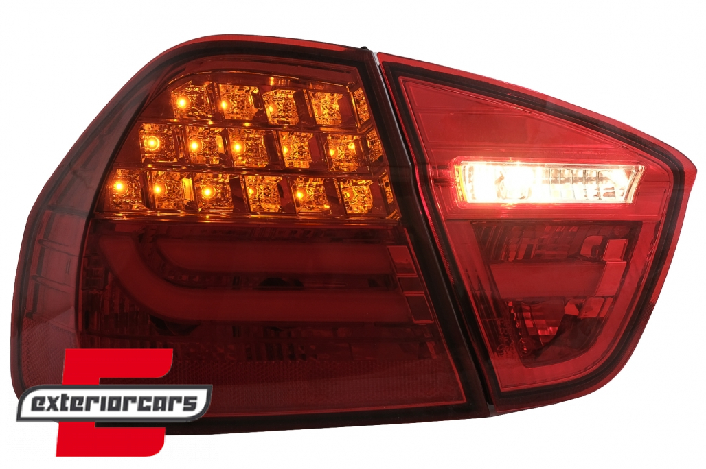 LED stražnja svjetla LightBar LCI dizajn (crvena) / BMW serije 3 E90 limuzina (2005-2008) - Slika 7