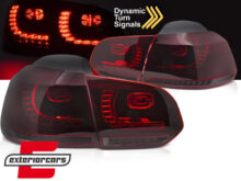 Full LED stražnja svjetla SEQ žmigavci R20 dizajn (crvena/smoke) / VW Golf 6 VI (2008-2013)