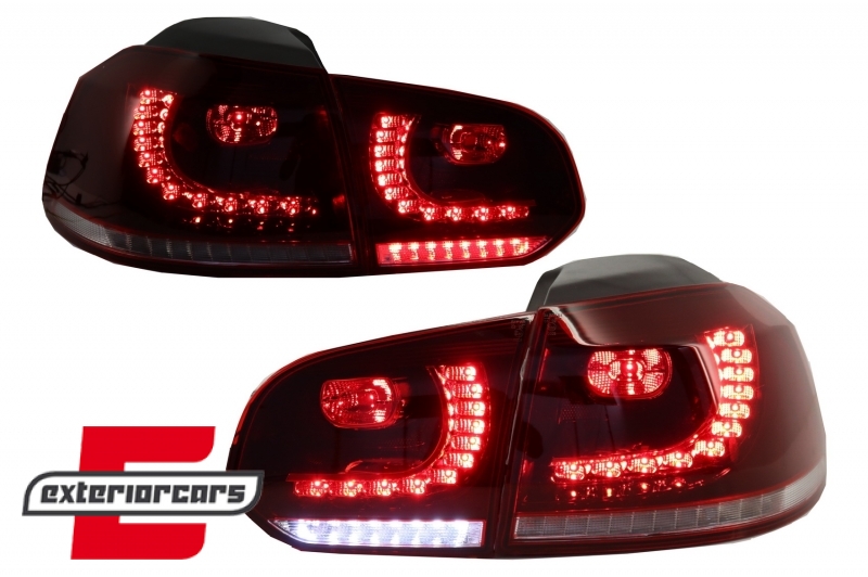 Full LED stražnja svjetla SEQ žmigavci R20 dizajn (crvena/kristal) / VW Golf 6 VI (2008-2013) - Slika 12