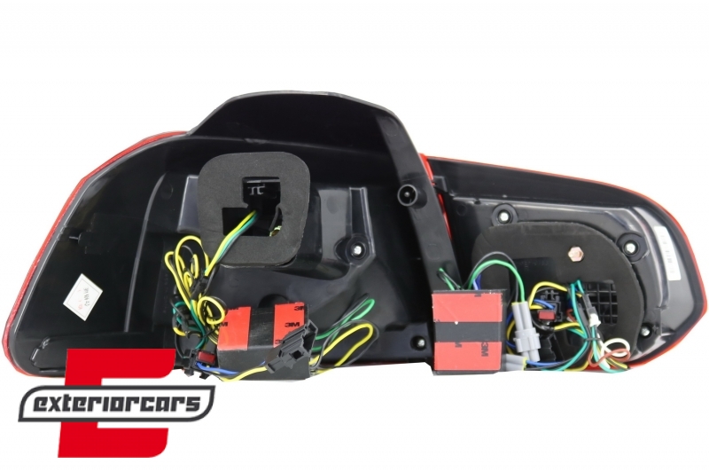 Full LED stražnja svjetla SEQ žmigavci R20 dizajn (crvena/kristal) / VW Golf 6 VI (2008-2013) - Slika 15