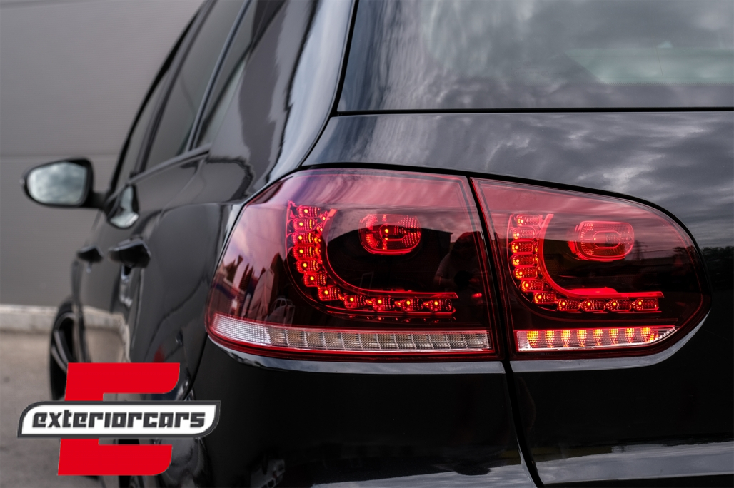 Full LED stražnja svjetla SEQ žmigavci R20 dizajn (crvena/kristal) / VW Golf 6 VI (2008-2013) - Slika 26