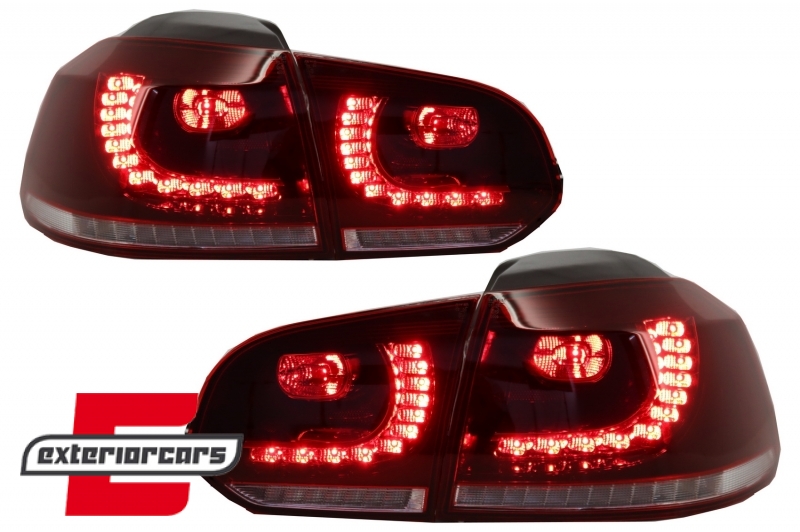 Full LED stražnja svjetla SEQ žmigavci R20 dizajn (crvena/kristal) / VW Golf 6 VI (2008-2013) - Slika 10
