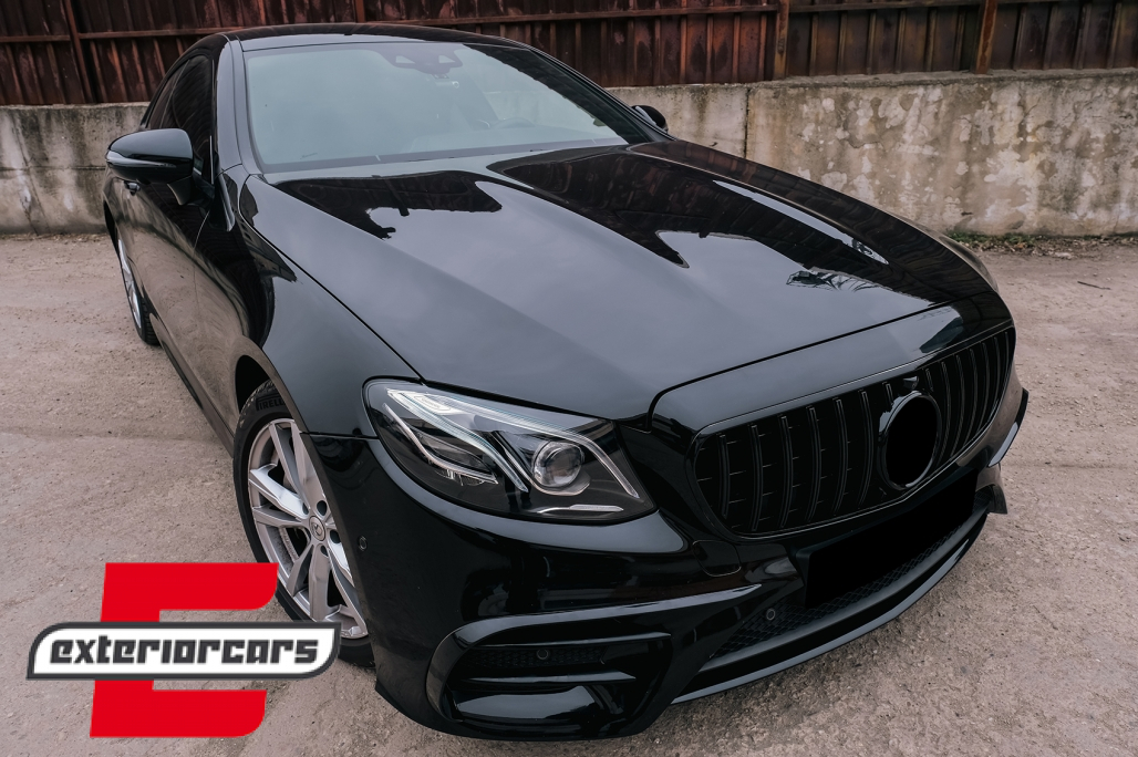 Prednja maska GT-R Panamericana dizajn (piano crna) / Mercedes E-klasa W213 S213 C238 A238 (2016-2019) - Slika 9