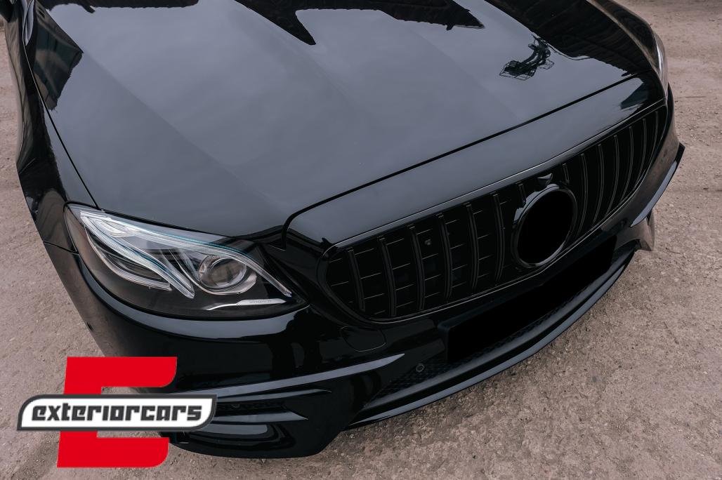 Prednja maska GT-R Panamericana dizajn (piano crna) / Mercedes E-klasa W213 S213 C238 A238 (2016-2019) - Slika 10