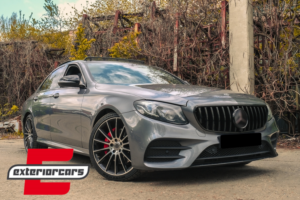 Prednja maska GT-R Panamericana dizajn (piano crna) / Mercedes E-klasa W213 S213 C238 A238 (2016-2019) - Slika 15