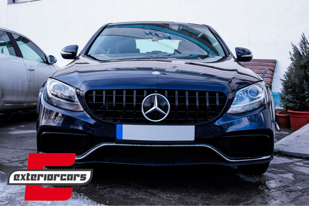 Prednja maska GT-R Panamericana dizajn (piano crna) / Mercedes C-klasa W205 S205 A205 C205 (2014-2018) - Slika 8