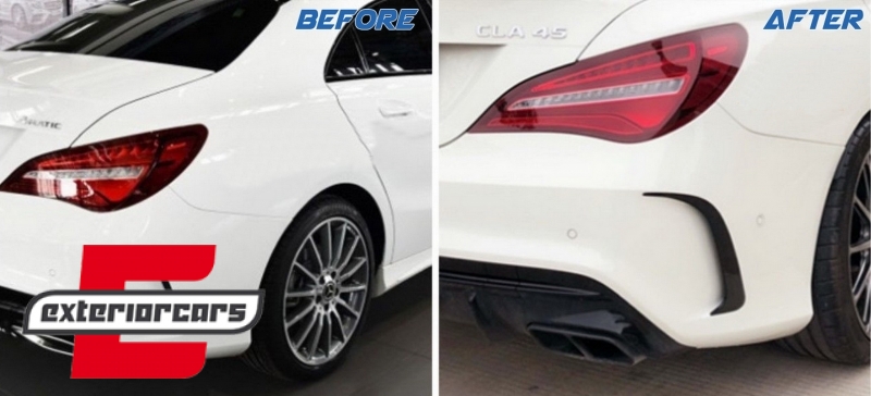 Zadnji splitteri CLA45 AMG dizajn (piano crna) / Mercedes CLA W117 C117 X117 (2013-2018) - Slika 9