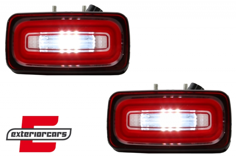 LED svjetla za maglu u stražnjem braniku LightBar (crvena/kristal) / Mercedes G-klasa W463 (1989-2015) - Slika 3