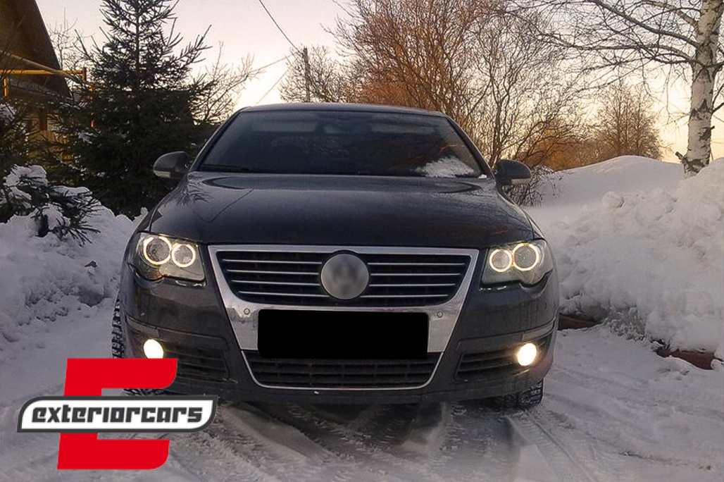 Prednja svjetla Angel Eyes (crna) / Volkswagen Passat B6 3C (03.2005-2010) - Slika 14