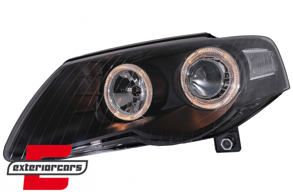 Prednja svjetla Angel Eyes (crna) / Volkswagen Passat B6 3C (03.2005-2010) - Slika 3