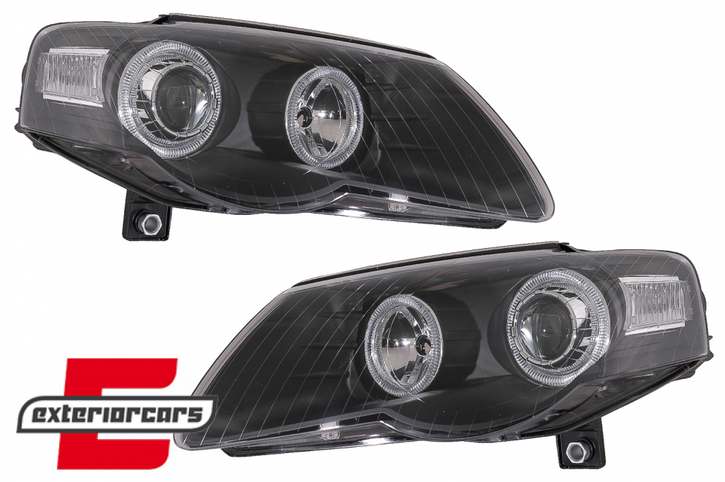 Prednja svjetla Angel Eyes (crna) / Volkswagen Passat B6 3C (03.2005-2010) - Slika 8