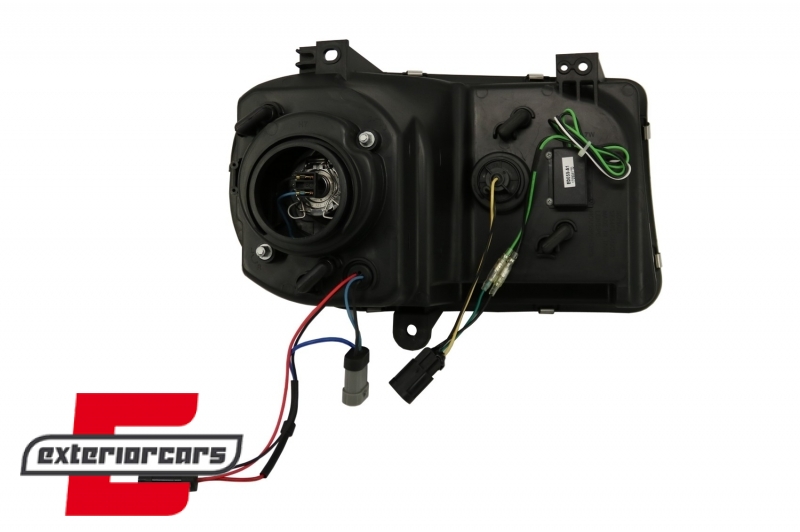 Prednja svjetla LED Tubelight dizajn (crna) / Chrysler 300C (2004-2010) - Slika 9