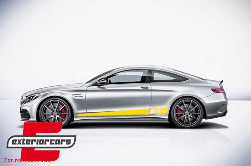Naljepnice C63 AMG dizajn (žuta) / MERCEDES C-klasa C205 Coupe A205 Cabrio (2014-2020) - Slika 6