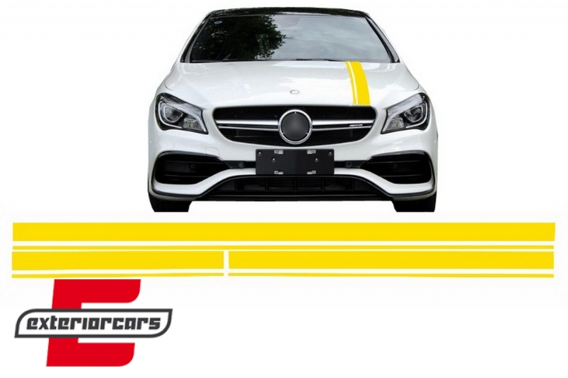 Naljepnice 45 AMG dizajn Edition 1 (mat žuta) / MERCEDES CLA W117 C117 X117 (2013-2016) A klasa W176 (2012-2018) - Slika 4