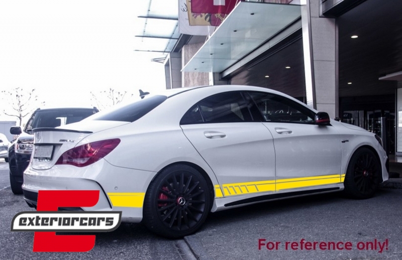 Naljepnice 45 AMG dizajn (mat žuta) / Mercedes CLA W117 C117 X117 (2013-2019) A klasa W176 (2012-2018) - Slika 9