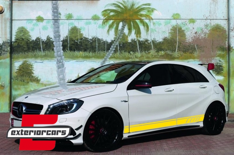 Naljepnice 45AMG Edition 1 dizajn (žuta) / Mercedes CLA W117 C117 X117 (2013-2019) W176 (2012-2018) - Slika 9