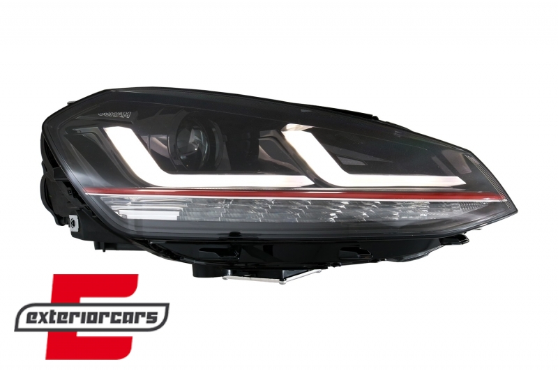 Osram Full LED prednja svjetla LEDriving SEQ žmigavci GTI dizajn (crvena) / VW Golf 7 VII (2012-2017) - Slika 2