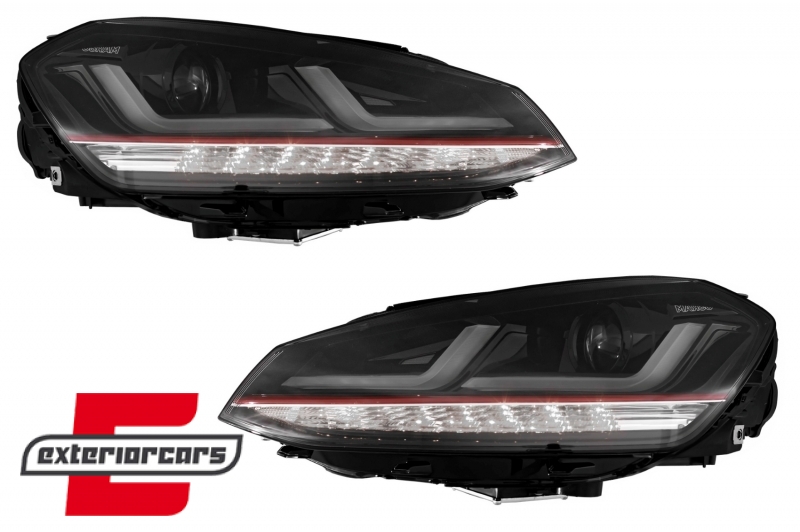Osram Full LED prednja svjetla LEDriving SEQ žmigavci GTI dizajn (crvena) / VW Golf 7 VII (2012-2017) - Slika 3