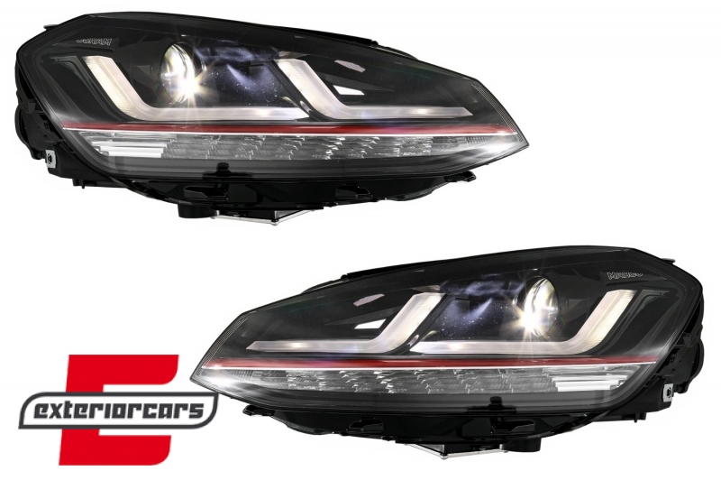 Osram Full LED prednja svjetla LEDriving SEQ žmigavci GTI dizajn (crvena) / VW Golf 7 VII (2012-2017) - Slika 5