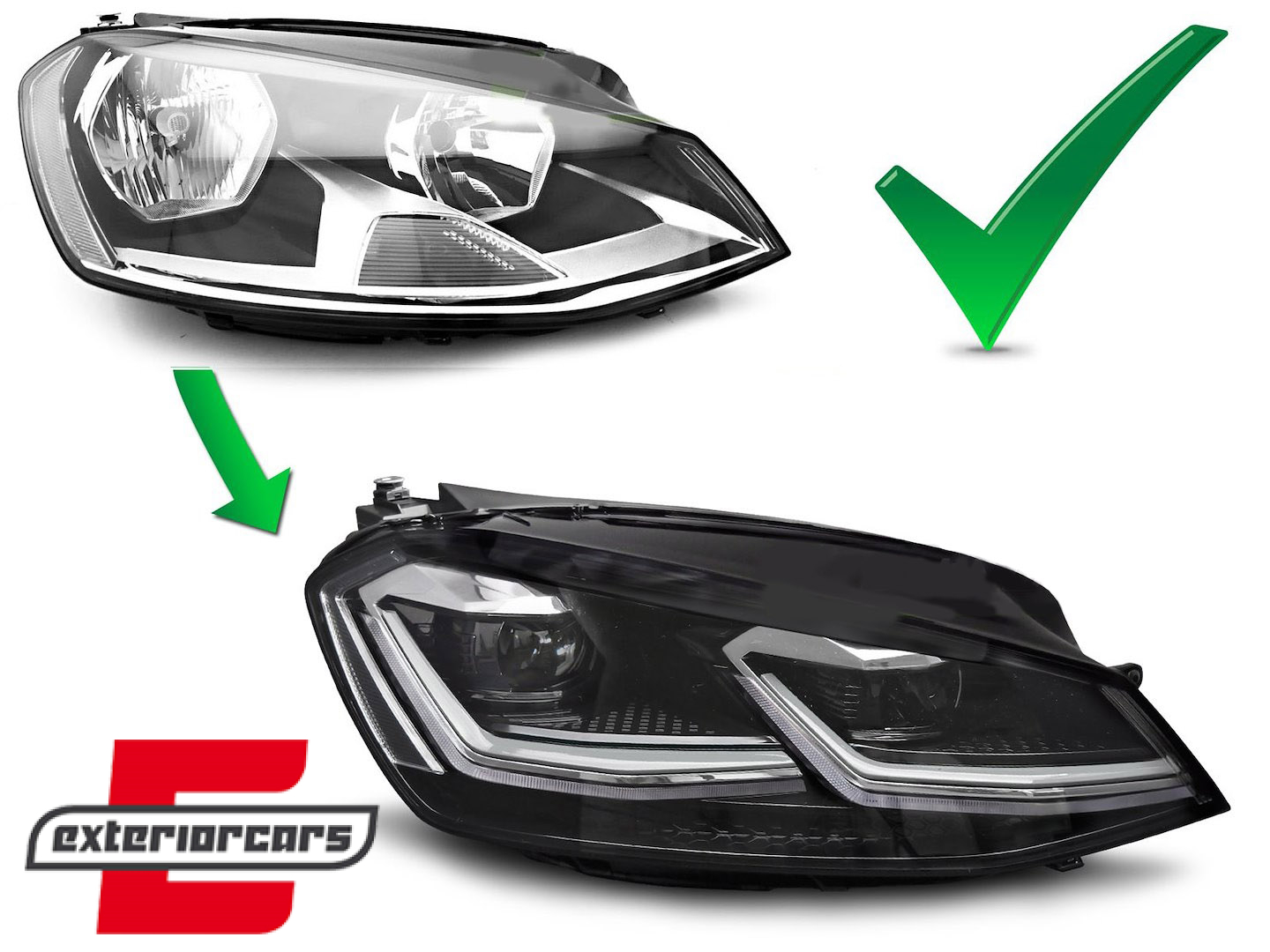 Full LED prednja svjetla SEQ žmigavci Facelift G7.5 R line look / VW Golf 7 VII (2012-2017) - Slika 14