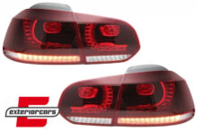 Full LED stražnja svjetla R20 dizajn (crvena/kristal) / VW Golf 6 VI (2008-2013)