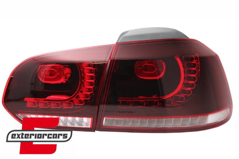Full LED stražnja svjetla R20 dizajn (crvena/kristal) / VW Golf 6 VI (2008-2013) - Slika 4