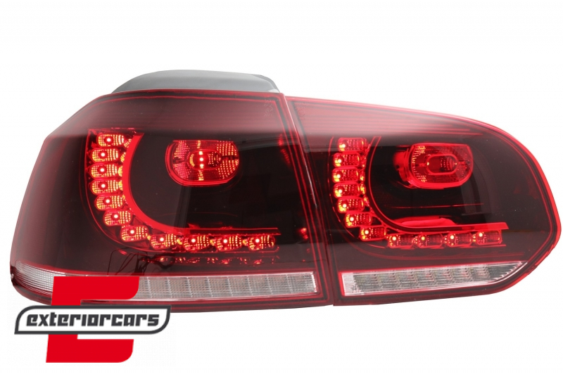 Full LED stražnja svjetla R20 dizajn (crvena/kristal) / VW Golf 6 VI (2008-2013) - Slika 6