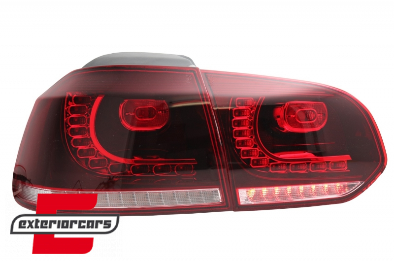 Full LED stražnja svjetla R20 dizajn (crvena/kristal) / VW Golf 6 VI (2008-2013) - Slika 7