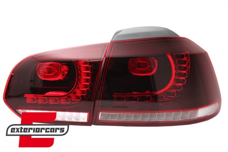 Full LED stražnja svjetla R20 dizajn (crvena/kristal) / VW Golf 6 VI (2008-2013) - Slika 8