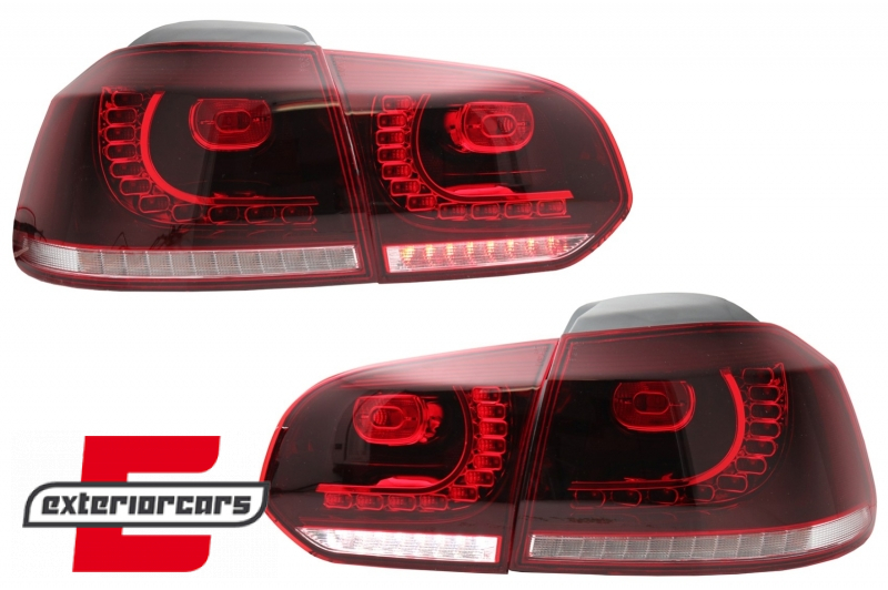 Full LED stražnja svjetla R20 dizajn (crvena/kristal) / VW Golf 6 VI (2008-2013) - Slika 9