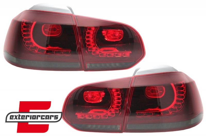 Full LED stražnja svjetla R20 dizajn (crvena/smoke) / VW Golf 6 VI (2008-2013) - Slika 3