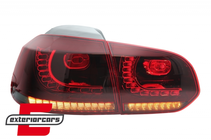 Full LED stražnja svjetla SEQ žmigavci R20 dizajn (crvena/smoke) / VW Golf 6 VI (2008-2013) - Slika 3