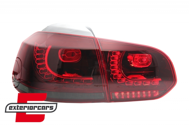Full LED stražnja svjetla SEQ žmigavci R20 dizajn (crvena/smoke) / VW Golf 6 VI (2008-2013) - Slika 8