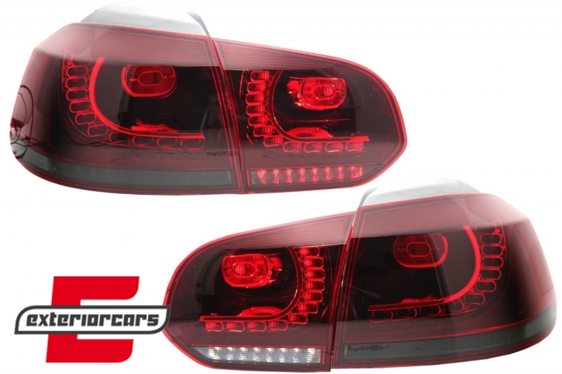 Full LED stražnja svjetla SEQ žmigavci R20 dizajn (crvena/smoke) / VW Golf 6 VI (2008-2013) - Slika 10