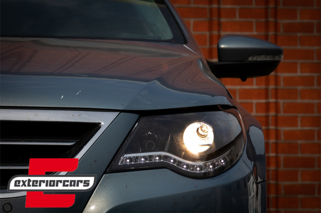 Prednja svjetla LED DayLight (crna) / VW Passat CC (2008-2012) - Slika 19