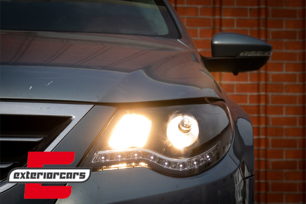 Prednja svjetla LED DayLight (crna) / VW Passat CC (2008-2012) - Slika 20