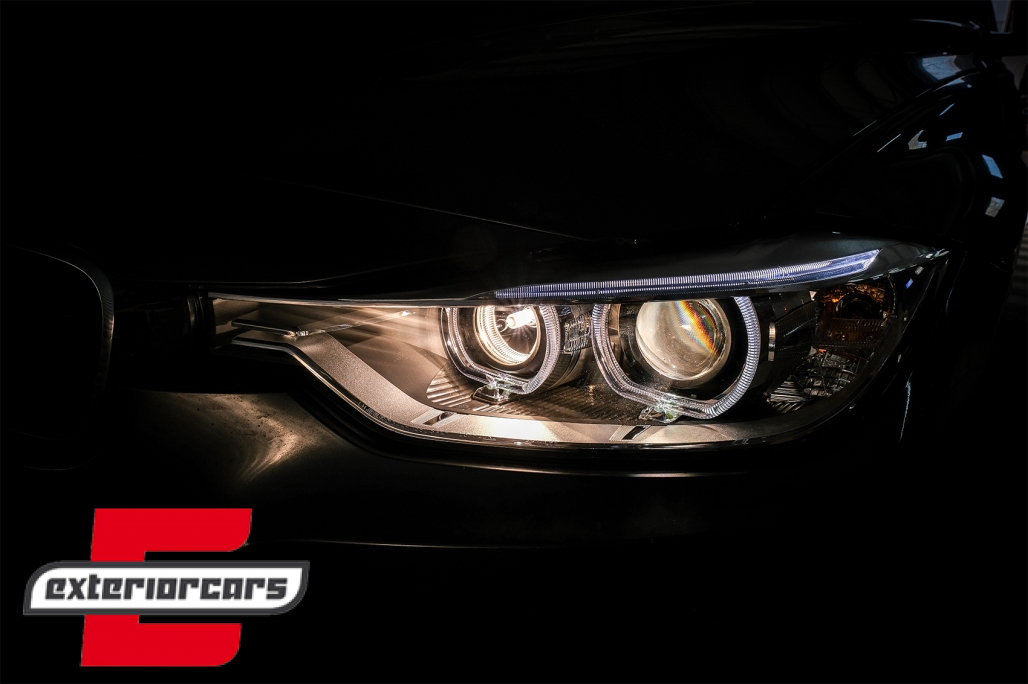 Prednja svjetla LED Angel Eyes Xenon look (crna) / BMW serije 3 F30 F31 limuzina karavan (10.2011-05.2015) - Slika 24