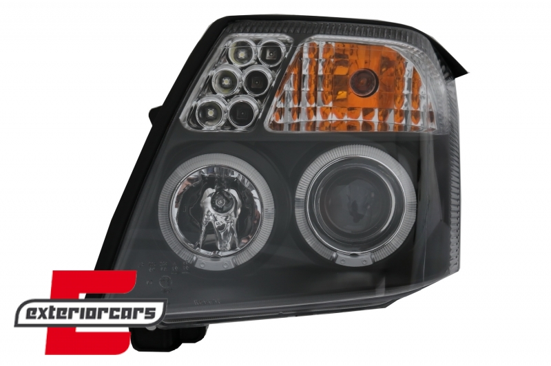 Prednja svjetla Angel Eyes (crna) / Citroen C2 (2003-2009) - Slika 3